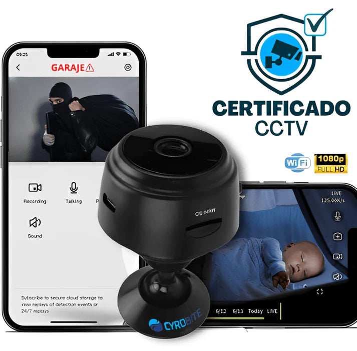 MINI CÁMARA ESPÍA DE VIGILANCIA - WIFI, FULL HD