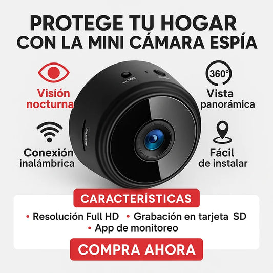 MINI CÁMARA ESPÍA DE VIGILANCIA - WIFI, FULL HD